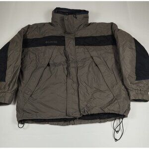 Columbia Men XL Pacific Rim Jacket Grey Black Vintage 90s Bugaboo Style Parka